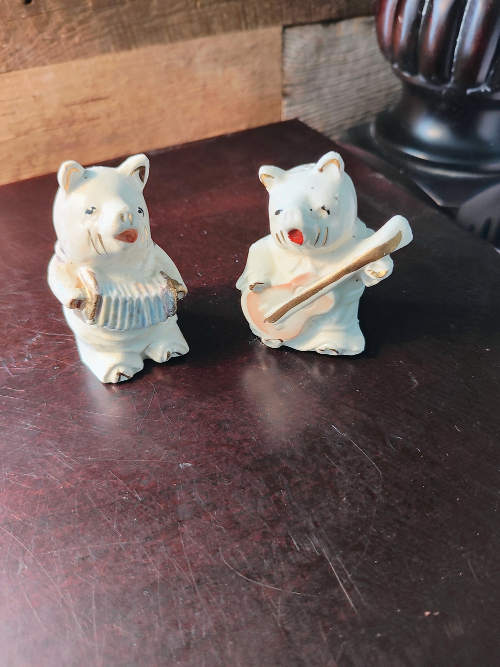 Antique Or Vintage Anthropomorphic Pig Musician Salt And Pepper Shakers Japan